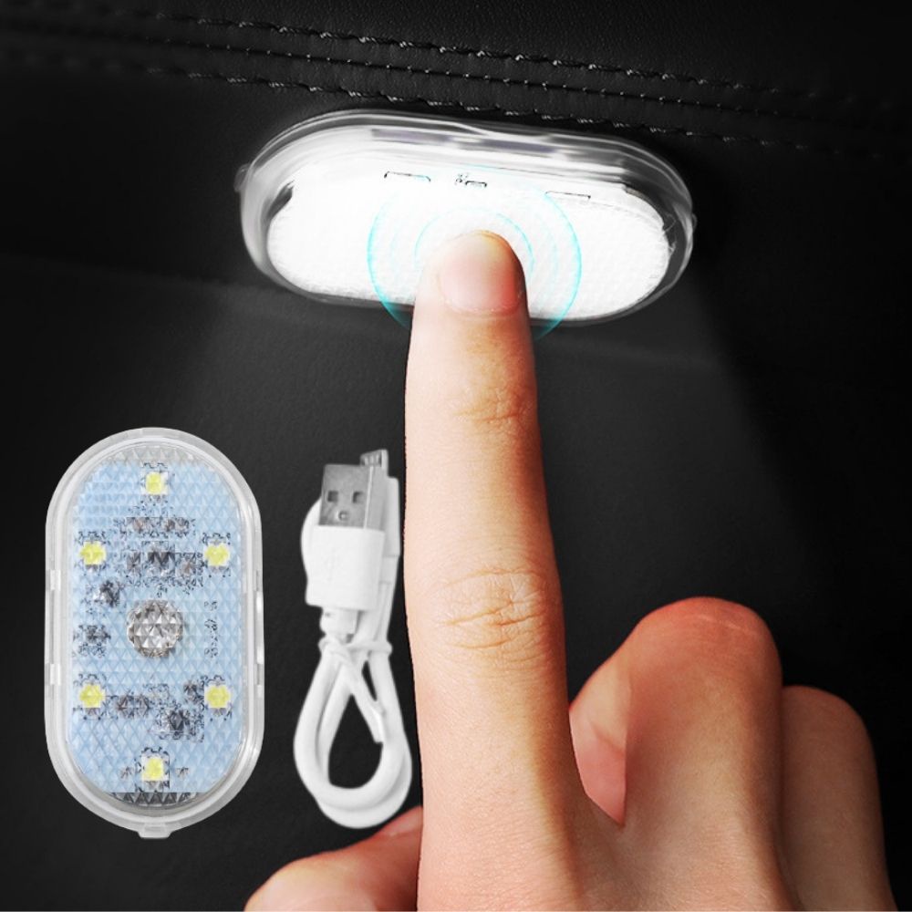 無線 LED 室內燈 LED 燈磁性汽車吸頂燈閱讀燈汽車裝飾品車頂磁鐵室內照明
