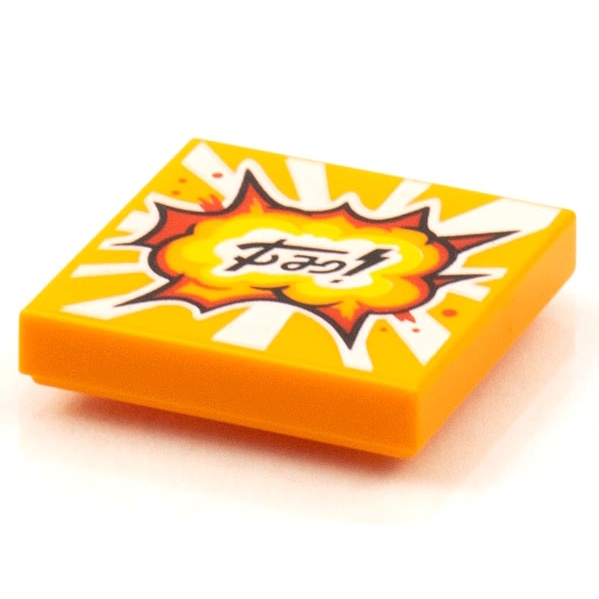 公主樂糕殿 LEGO 樂高 2X2 印刷 印刷磚 專輯封面 橘色 黃色 紅色 爆炸 3068bpb1587 T440