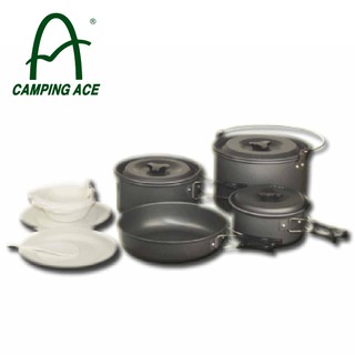 【CAMPING ACE 野樂 5-6人硬質氧化鍋】 ARC-1556/登山/露營/收納式鍋具/炊具/湯鍋/小/悠遊山水