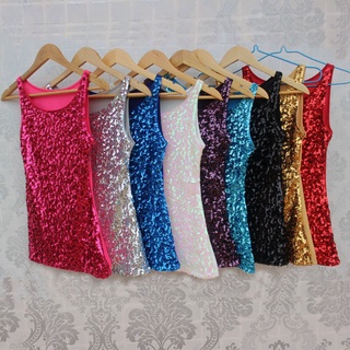 🌹手舞足蹈舞蹈用品🌹亮片表演服裝/百搭亮片背心上衣$280元