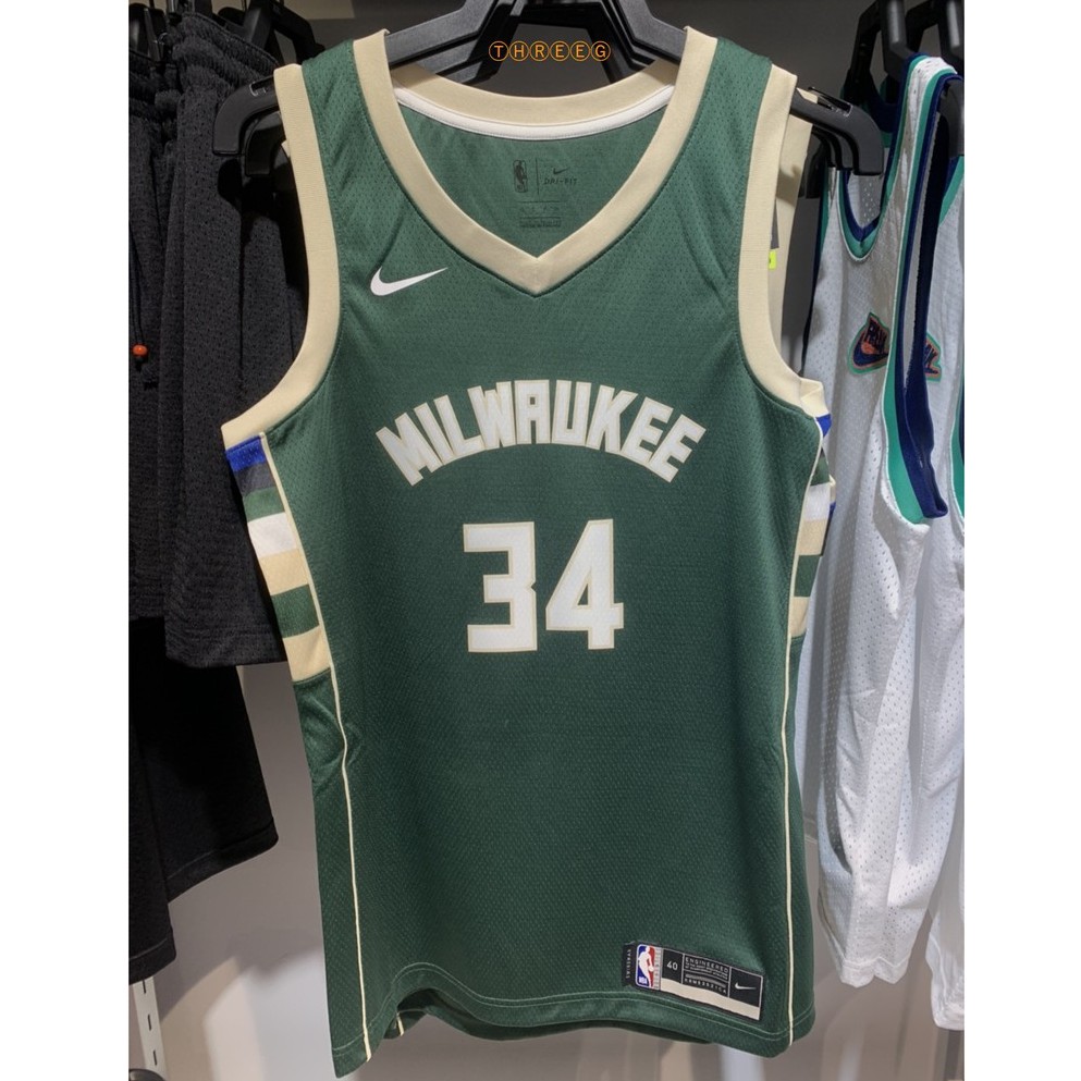 ⓉⒽⓇⒺⒺⒼ🔥NIKE NBA ANTETOKOUNMPO 球衣 公鹿隊 字母哥 背心 綠色 男款 CW3672-329