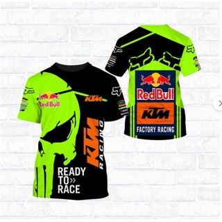 Ktm T 恤 3D Red Bull Racing F1 團隊全印花 S-5XL 綠色
