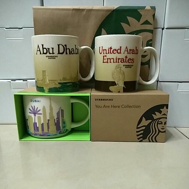 【星巴克Starbucks】*現貨全新附盒sku標籤* 城市杯*阿布達比/阿拉伯聯合大公國16 oz/杜拜14 oz