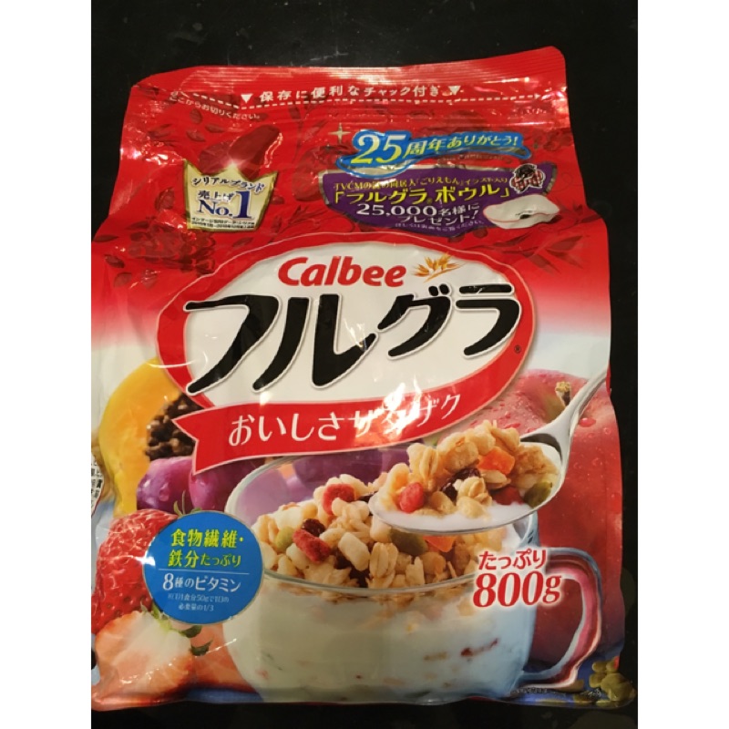 日本calbee卡樂比麥片 水果穀物800g