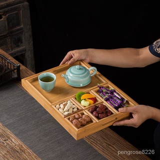 【優選精品】竹製茶奉託盤北歐式茶臺酒店用品盤子玻璃茶具百搭瀝水小茶盤茶海韓國ins風 p7VY yn5Z
