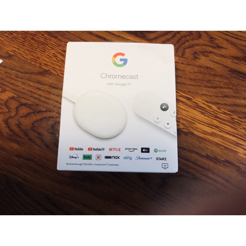 (近乎全新!)Google Chromecast 4 with Google TV（白色）