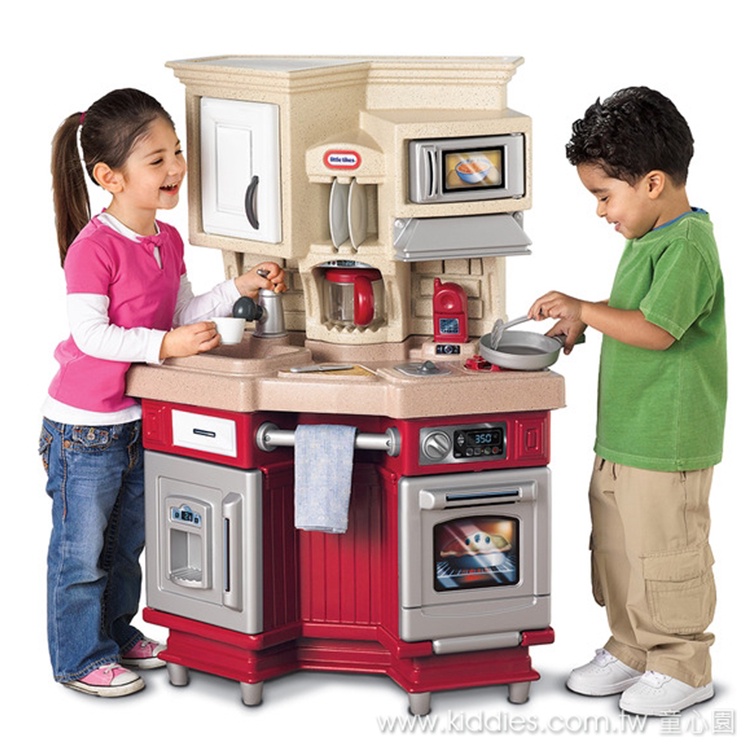 聚聚玩具【正版】Little Tikes 主廚廚房 - 紅 體能較具 幼兒園教具