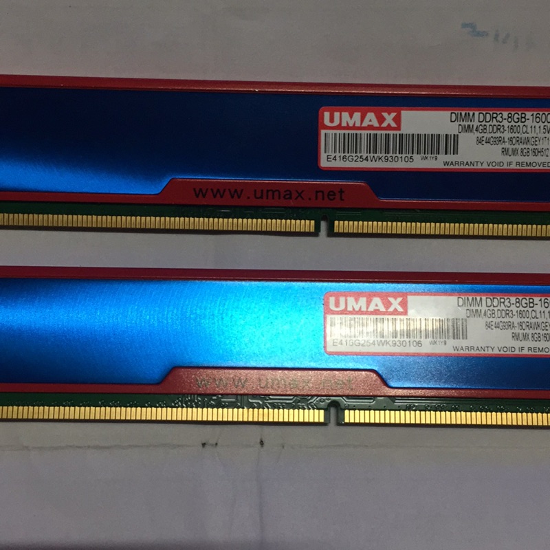 UMAX世成 DDR3 1600 8G桌機用