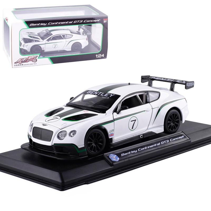 ╭。BoBo媽咪。╮彩珀模型 1:24 BENTLEY GT3 賓利 賽車場霸主 公路版終極GT轎跑車