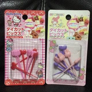 ❤❤╮豹 紋小舖舖╭❤❤ 🇯🇵日本帶回-Kitty.美樂蒂料理點心叉
