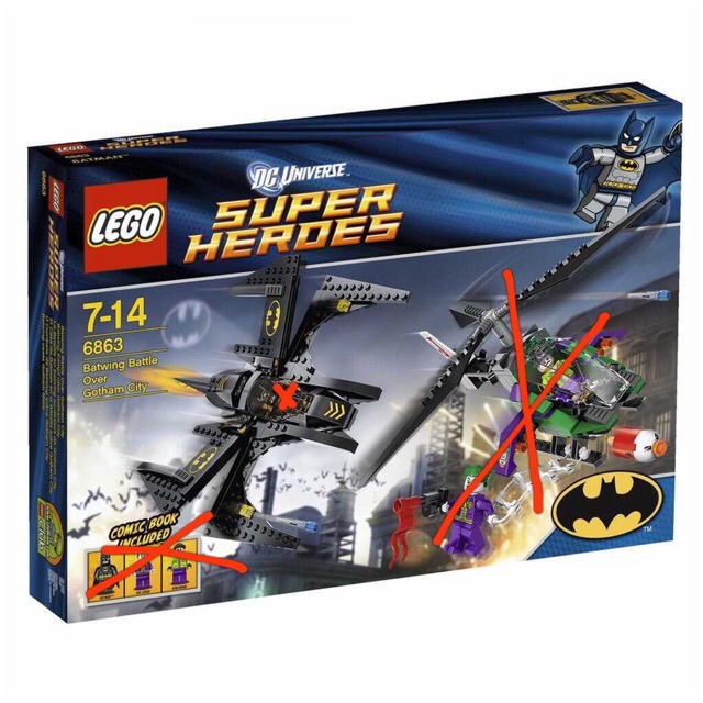LEGO 樂高 76001 6863 超級英雄 蝙蝠戰機(單售戰機 無人偶)