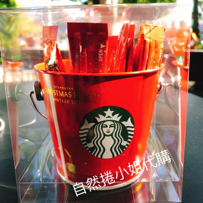 *自然捲小姐代購* 日本 2018 聖誕節 星巴克 Starbucks 限定 隱藏版 即溶咖啡 沖泡組 鐵桶