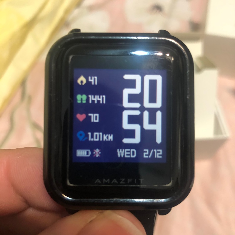 AMAZFIT 米動手錶 青春版 黑色 完整盒裝 無損 保護殼 保護貼