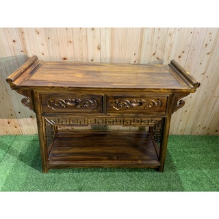 預購新品 雞翅木雙抽玄關桌/神桌/供桌/上下桌/佛桌/寫字桌/雕件擺設桌/毛筆桌/仿古傢俱 A5789【晶選仿古傢俱】
