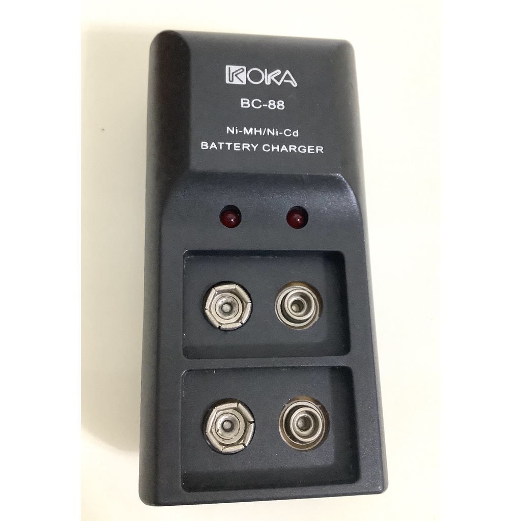 KOKA 9V鎳氫/鎳鎘電池充電器/台灣製造BC-88 Hi-MH/Ni-Cd battery charger