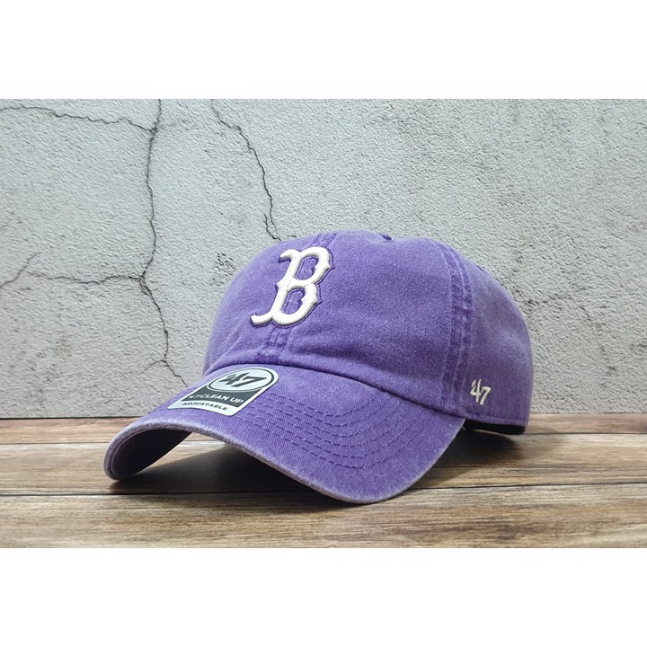 蝦拼殿 47 brand MLB波士頓紅襪隊 水洗復古紫色老帽 現貨供應中  男女都可以戴