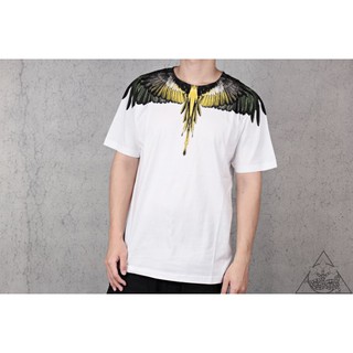 【HYDRA】Marcelo Burlon Yellow Green Wings Tee 翅膀 羽毛 短T【MB27】