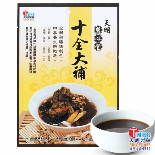 【天明製藥】天明醫心堂 十全大補 藥膳包 (60g/包) - 素食可用