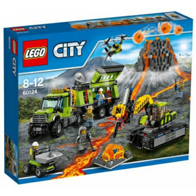 可以郵寄 正版 現貨 LEGO 樂高 城市系列 City 60124  60125 火山探險基地台樂 公司貨 高雄可面交