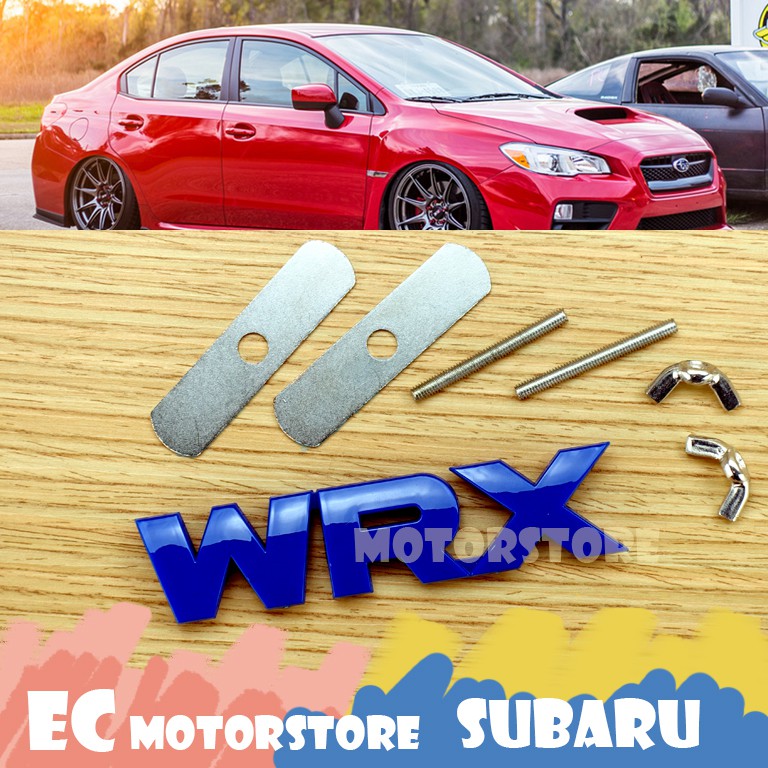 SUBARU 速霸陸 WRX 藍色 車標 改裝 前標 中網標 水箱罩標 字標 水箱罩 STI WRX