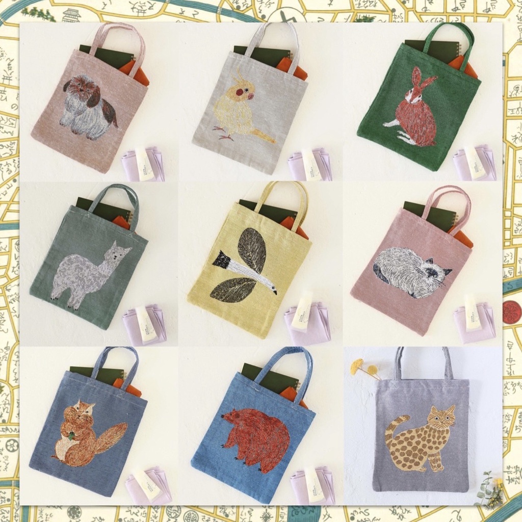 《小巴趴趴造》現貨有發票！日本正版 松尾ミユキ / 松尾美雪 立體刺繡【托特包】 手提袋 手提包