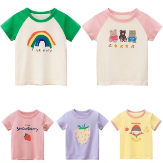 韓版童裝夏季新品兒童短袖水果T恤女寶寶衣服