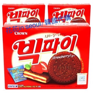 [花花🌺韓國直送] CROWN皇冠 草莓巧克力派/ 草莓夾心巧克力餅216g