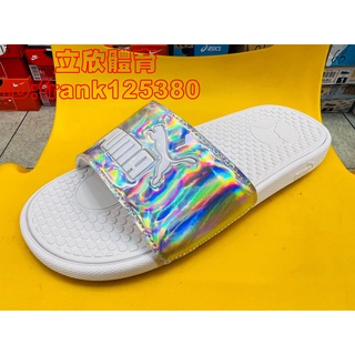 PUMA Cool Cat Distressed Wns 女運動拖鞋 38672201 白銀 拖鞋 足弓支撐 潮流 休閒