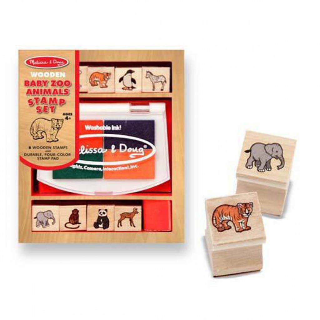 美國Melissa & Doug 勞作印章- Baby 動物園,9pcs