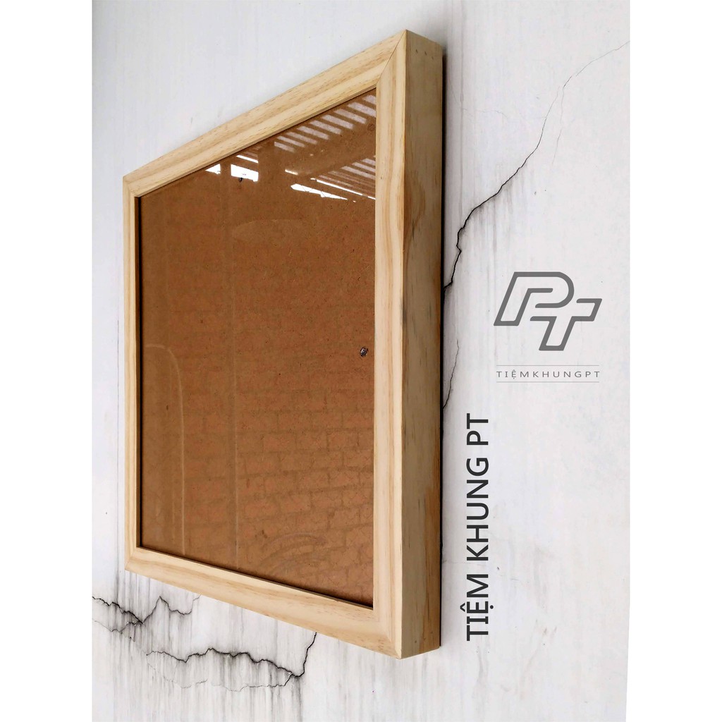 相框 40x40 方形 - 玻璃松木相框 - 漂亮的桌面牆相框 - 相框 PT Shop