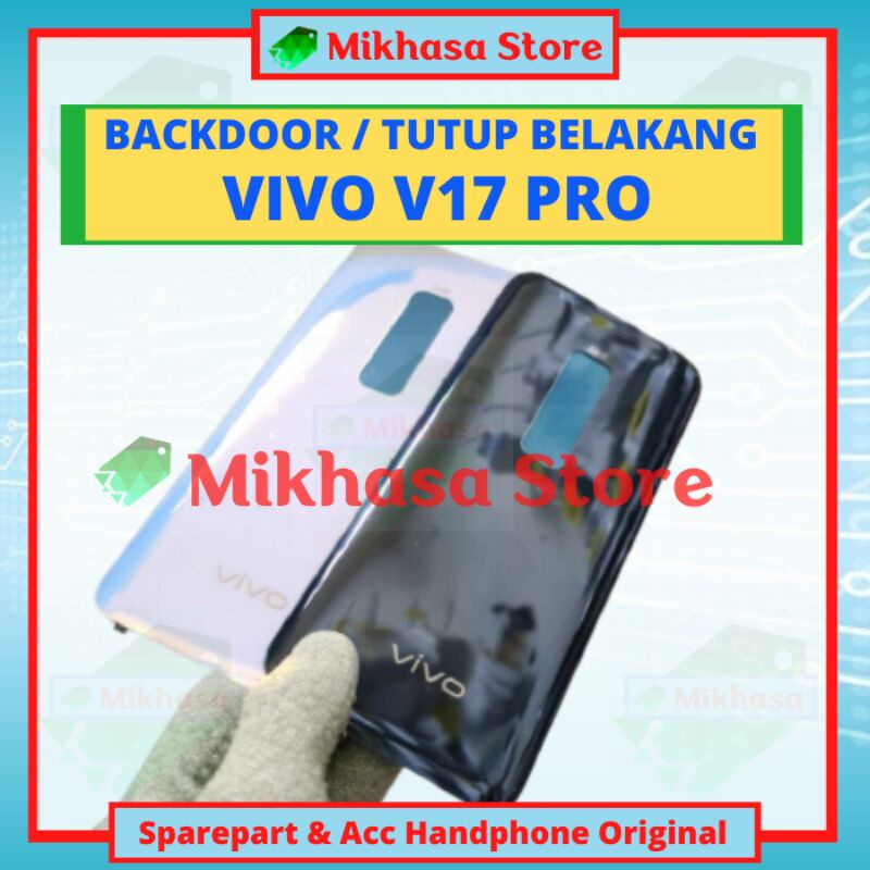 Putih HITAM 後蓋 VIVO V 17 PRO 後門後殼外殼後蓋後蓋外殼 Hp VIVO V17 PRO 白色