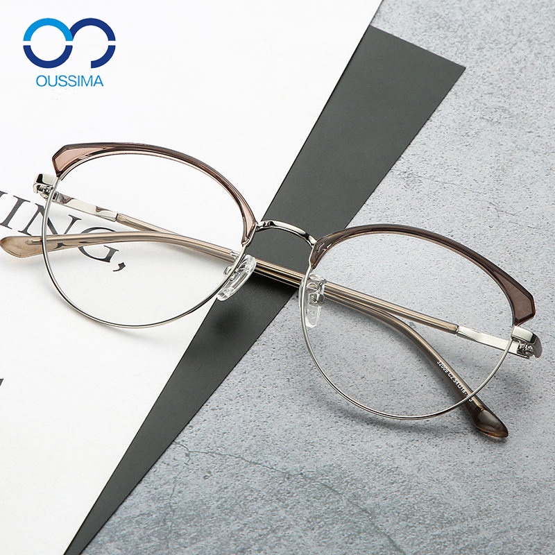 OUSSIMA歐斯邁大框眼鏡女韓版潮平光網紅近視鏡有度數眼睛框鏡防藍光眼鏡32009