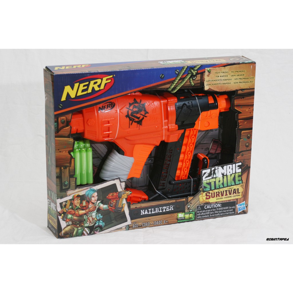 NERF Nailbiter Zombie Strike Survival 釘槍發射器 歐美橙機版(玩具 改裝 配件