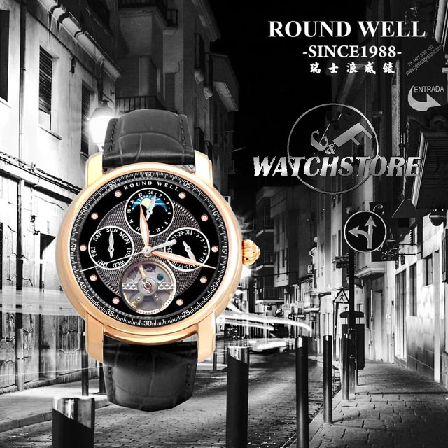 C&amp;F 【瑞士Round Well浪威】星空傳奇真鑽機械腕錶 RW2196-1