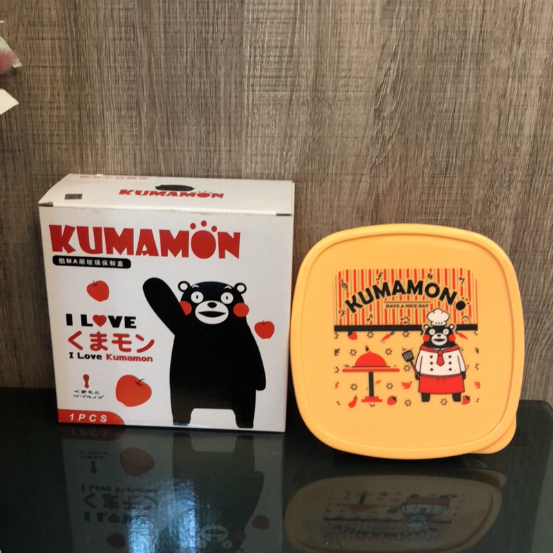 （全新）KUMAMON酷MA萌玻璃微波保鮮盒650ml