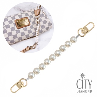 【City Diamond 引雅】天然珍珠7-8mm短版 長版延長鍊 包包背帶 肩帶加長 配件 (手作設計系列)