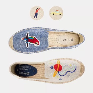 Soludos smoking platform ESPADRILLE 鸚鵡 星球 草編鞋