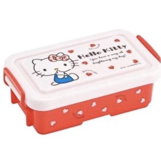 Hello kitty 方形微波便當盒 雙扣便當盒 塑膠便當盒 保鮮盒 340ml