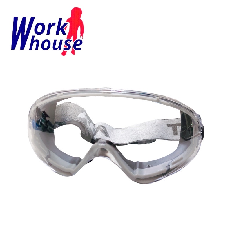 【Work house】ACEST M70CVR 舒適防霧款 護目鏡 可搭配近視眼鏡 台灣製 安全眼鏡 高效防霧 灰x黑