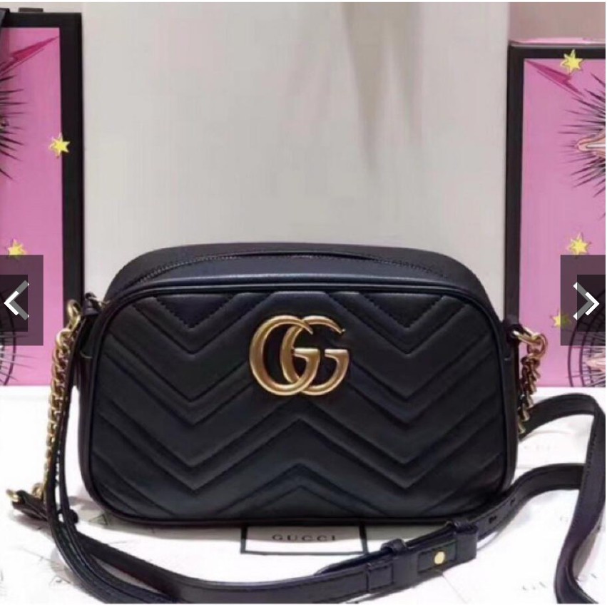 現貨實拍gucci 包包古奇古馳包gg Marmont 相機包可斜挎可肩背可調整背帶長度真皮 蝦皮購物