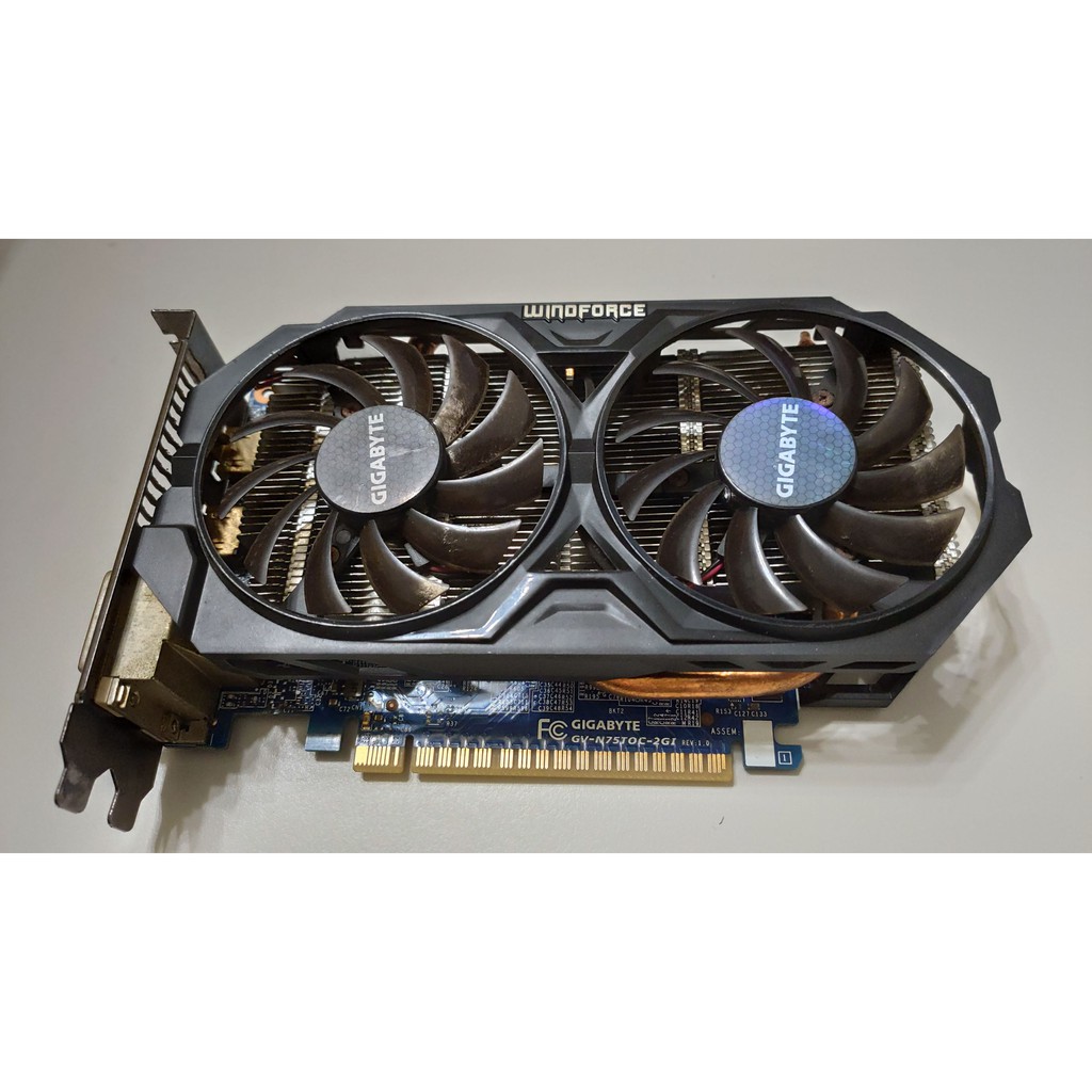 技嘉 GTX750TI GV-N75TOC-2GI 雙風扇 顯示卡 需接6PIN