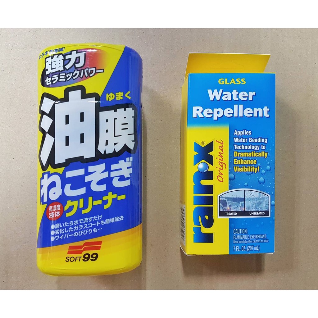 【組合價】RAIN-X 潤克斯撥雨劑 + SOFT99 新連根拔除清潔劑 油膜去除劑