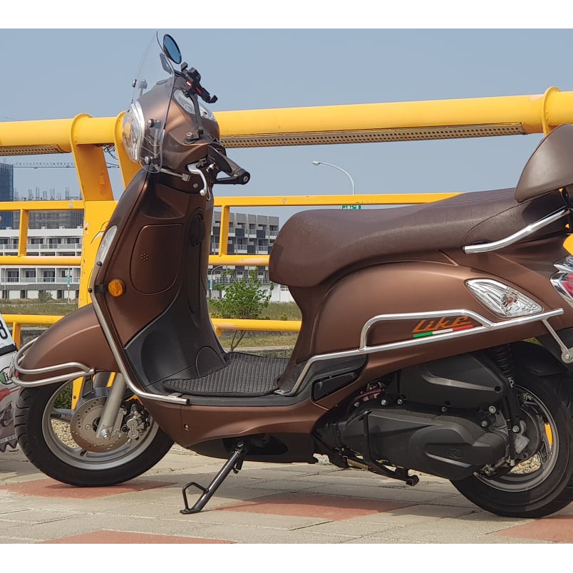 阿斌精品二輪館 Like Colombo 台灣俱樂部 光陽kymco Like 前車身防護桿 短版 蝦皮購物