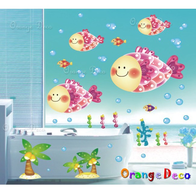 【橘果設計】胖胖魚 壁貼 牆貼 壁紙 DIY組合裝飾佈置