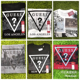 (清倉價)美版GUESS 城市款 滿版 經典倒三角字母Logo 男款男版 短袖T恤 短T 短TEE 美國正品 現貨秒發