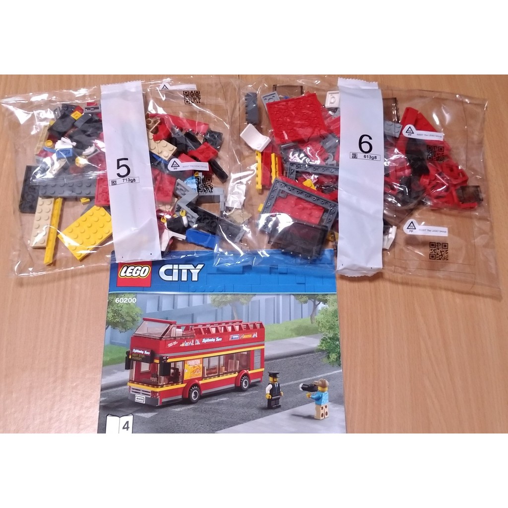 LEGO 60200 城市系列【首都】Capital  盒組拆賣 (觀光雙層巴士)(有缺貼紙)