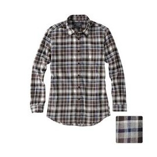 日本 UNIQLO 男裝 經典格紋法蘭絨 格紋 長袖 襯衫 】灰色M~現貨 日本帶回
