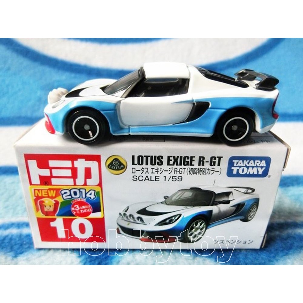 TOMY 多美合金小汽車 TOMICA 10 2014 初回 蓮花跑車 LOTUS EXIGE R-GT