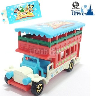 『 單位日貨 』日本正版 多美 TOMICA 東京 迪士尼 樂園 限定 聖誕節 復古 巴士 小車 合金車 收藏