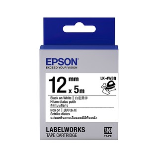 。OA小舖。 EPSON 12mm 標籤帶(燙印) 白底黑字 4WBQ
